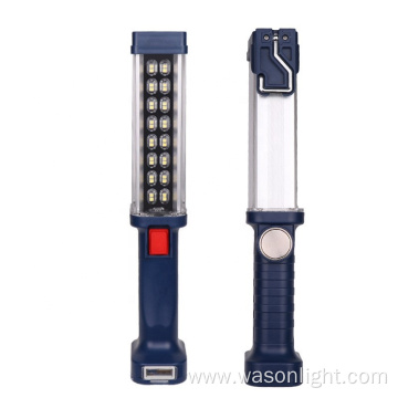 2023 Newest Dual Light Source USB Rechargeable Road Safety SOS Warning Magnetic Led Work Light With Power Bank